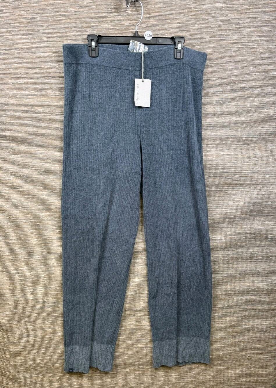 Barefoot Dreams CozyChic Ultra Lite Heather Stripe Rib Pant Womens Size XL Blue